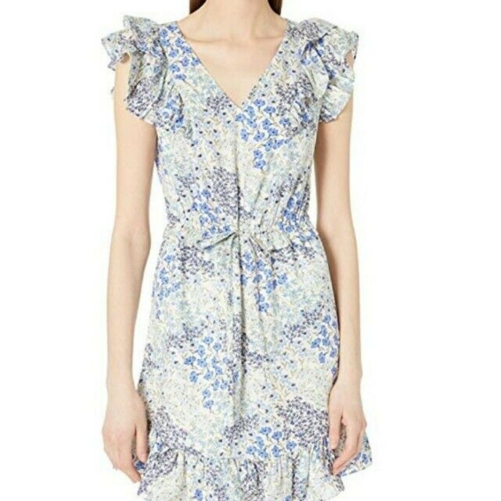 Rebecca Taylor Ava Dress Womens M/L? Blue Floral